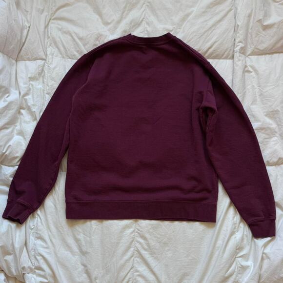 jonas brothers burgundy crewneck sweatshirt sz L pullover casual comfy preppy - Picture 4 of 8